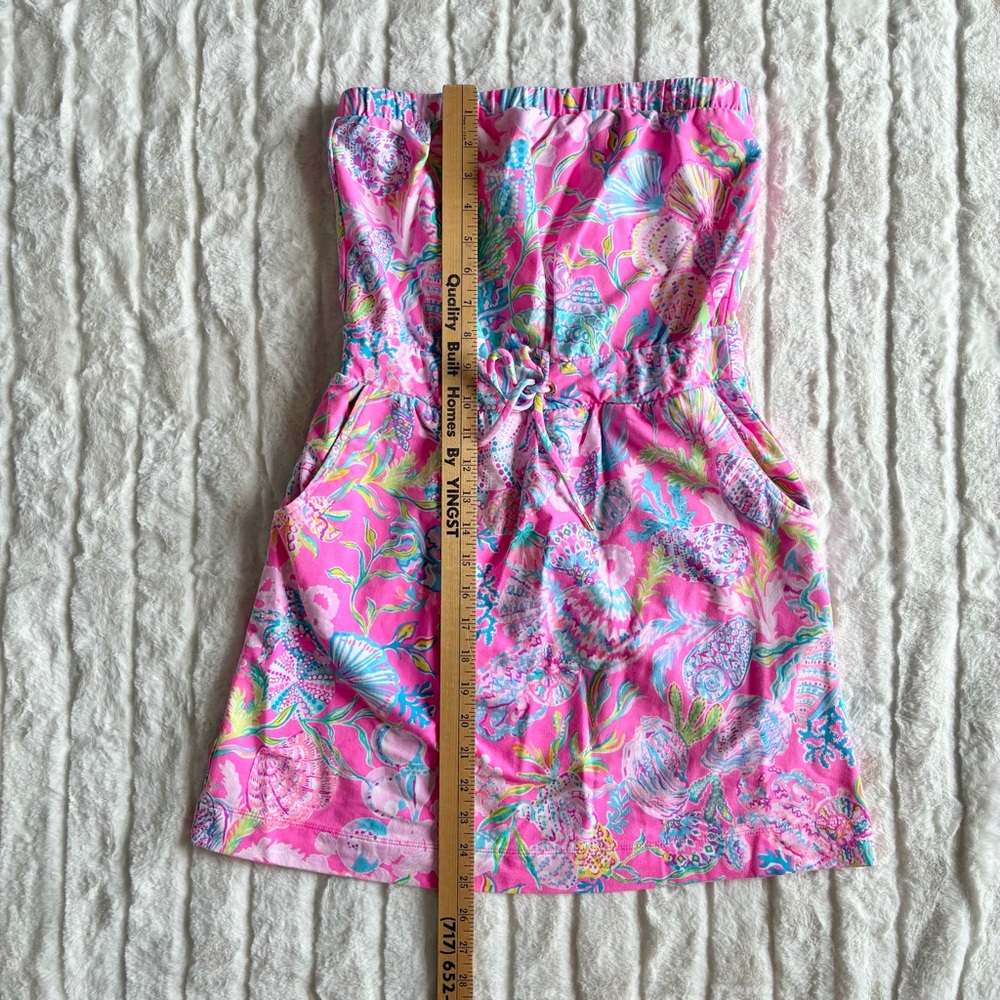 Lilly Pulitzer Larch Coverup Dress in Pink Isle Shell Me Something Good Small - Picture 11 of 11